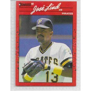 Jose Lind 1990 Donruss Error / No dot after INC.